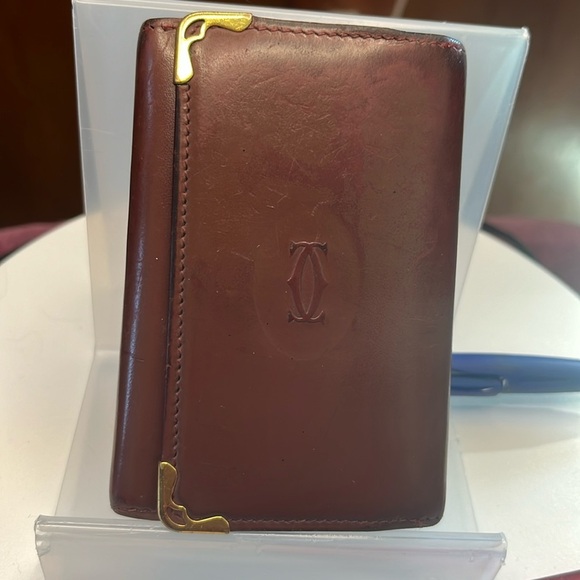 Cartier  Key Holder   6 key case holder EUC burgundy cognac all in original cond - Picture 1 of 17